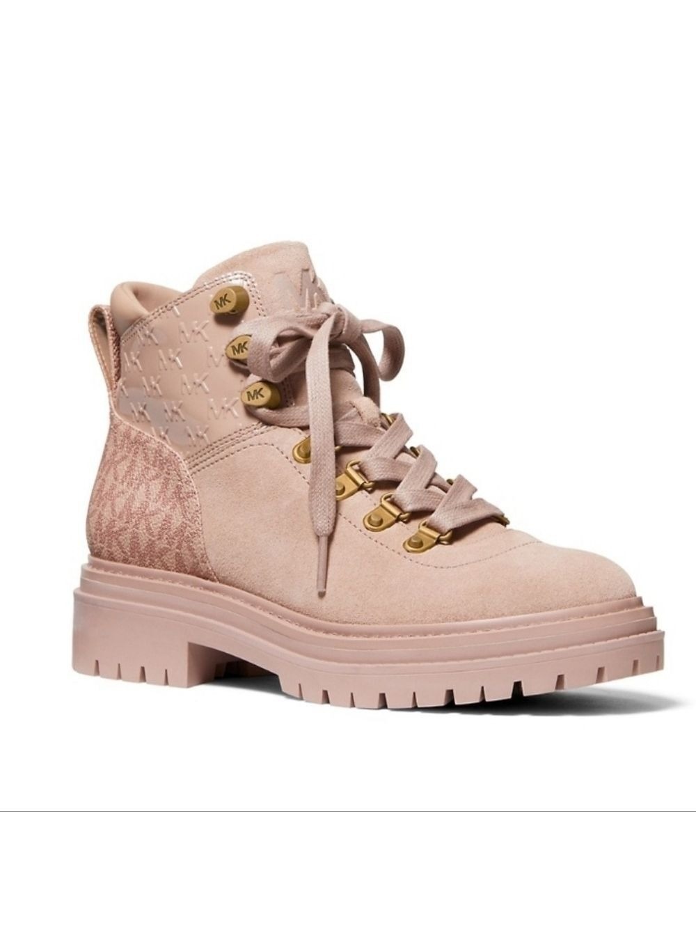 MICHAEL KORS WOMEN'S HIKING BOOTS SIGNATURE SUEDE DEMPSEY SIZE 10 & 11 - Picture 3 of 3